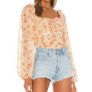 COPY - Free People Mabel Orange and Yellow Top